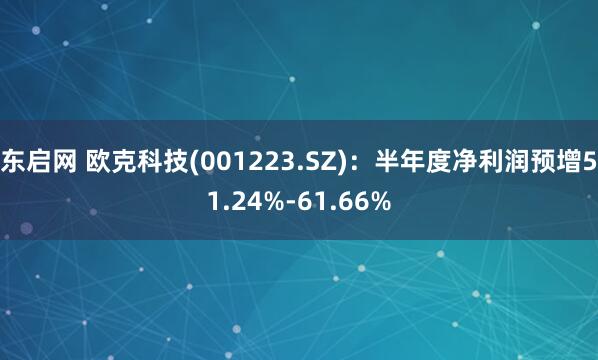 东启网 欧克科技(001223.SZ)：半年度净利润预增51.24%-61.66%